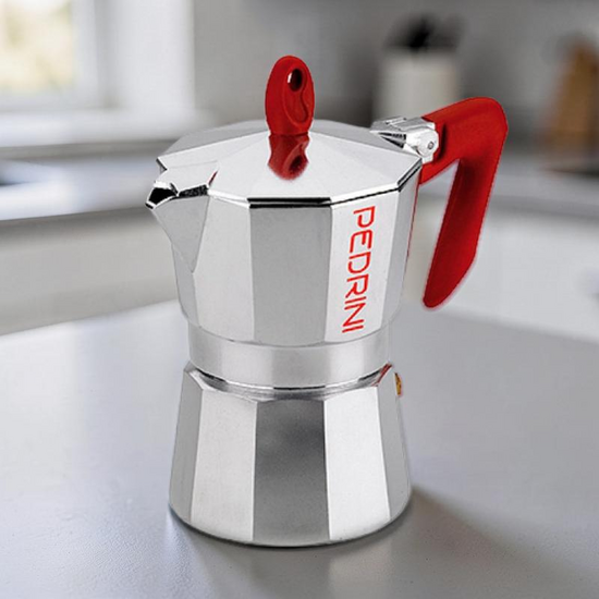 Ibric de cafea pentru 3 cani Pedrini, din aluminiu, clasica