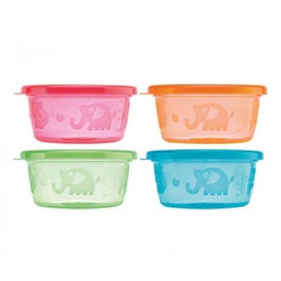 Set de recipiente NUBY NV0506001, Cu capace, 240 ml, 4 buc, 2 image