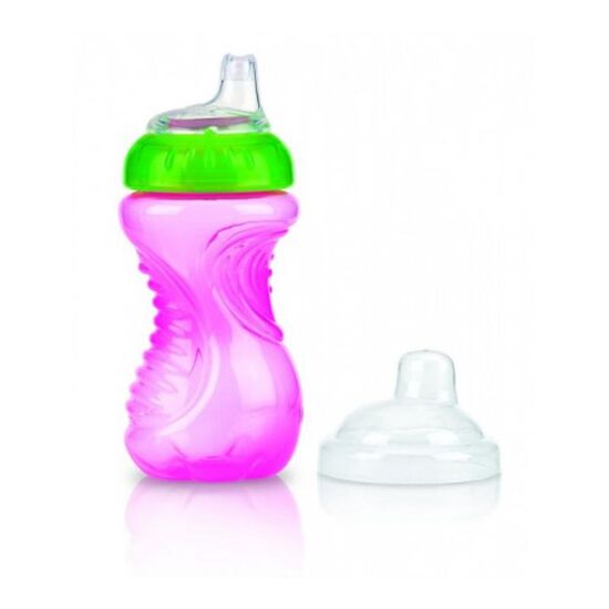 Pahar fara scurgeri NUBY ID9648, Cu pai moale, Pentru copii de la 6 luni, 300 ml, 2 image