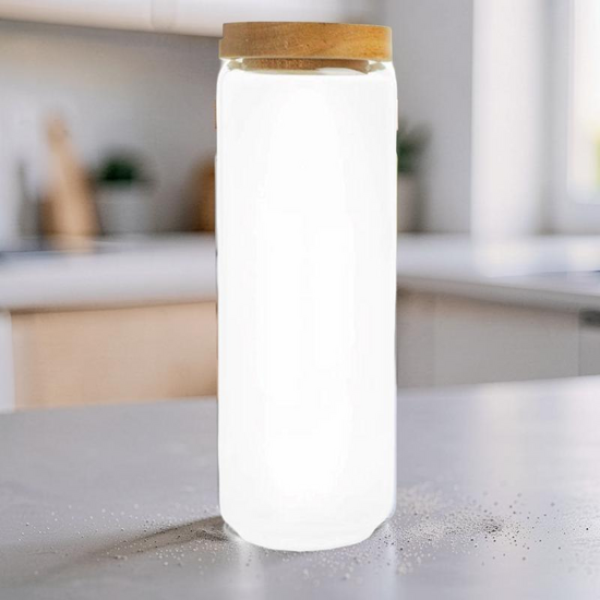Borcan de depozitoare cu capac UJMFG-279, sticla, 1.2 l