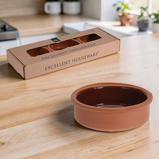 Set vase pentru copt/servire EH, 0.2l, D12 cm, ceramica, 3 buc