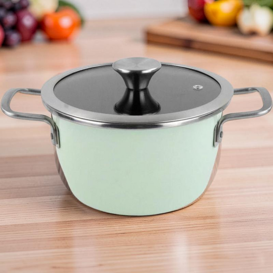 Oala cu capac DELIMANO Nordic, Mint, 20cm