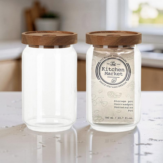 Borcan din sticla cu capac-sfesnic EH, 0.7 l, 10 cm