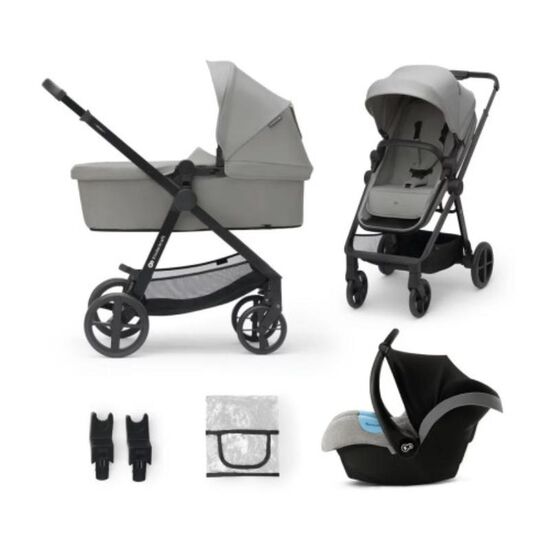 Cărucior KINDERKRAFT, 3-in-1, Newly + Mink Pro, Gri, 2 image
