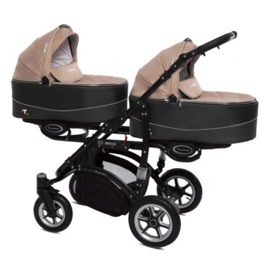 Коляска для двойни BABYACTIVE Twinni, 2 в 1, Бежевая