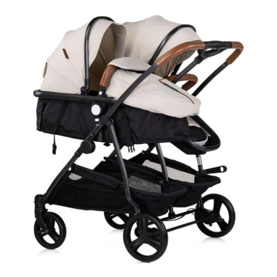 Коляска для двойни CHIPOLINO Duo Smart, Biscotta, KBDS02505BI