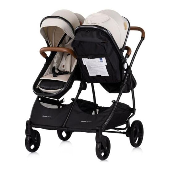 Коляска для двойни CHIPOLINO Duo Smart, Biscotta, KBDS02505BI, изображение 3