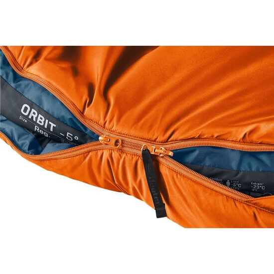 Спальный мешок DEUTER Orbit -5° REG left mandarine-ink, изображение 4