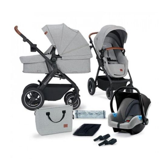 Коляска KINDERKRAFT B-Tour, 3 в 1, Светло-серая, изображение 2
