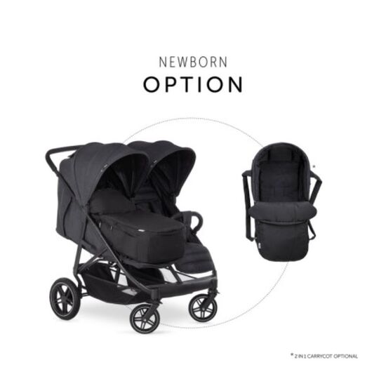 Cărucior pentru gemeni HAUCK Uptown Duo Melange, Negru, 4 image