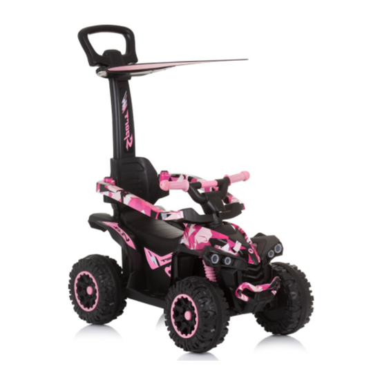 Mașina Chipolino ATV ROCAHC02308WP, alb\roz