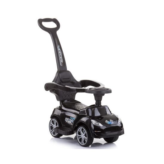 Mașinuță cu mâner pentru părinți Chipolino ROCTR02102BK „Turbo”, negru, 2 image