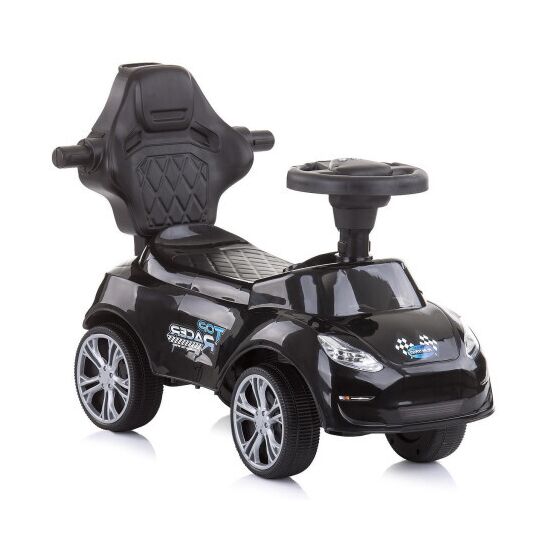 Mașinuță cu mâner pentru părinți Chipolino ROCTR02102BK „Turbo”, negru