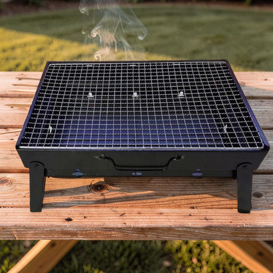 Gratar dreptunghiular BBQ, demontabil