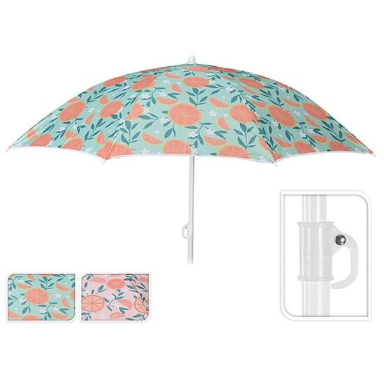 Umbrela de soare, 8 spite, Cu suport flexibil, D170 cm