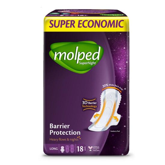 Absorbante MOLPED SUPERNIGHT LONG, Critice, 18 buc