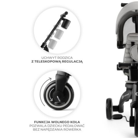 Tricicleta pliabila KINDERKRAFT Jazz 2 gri, 6 image