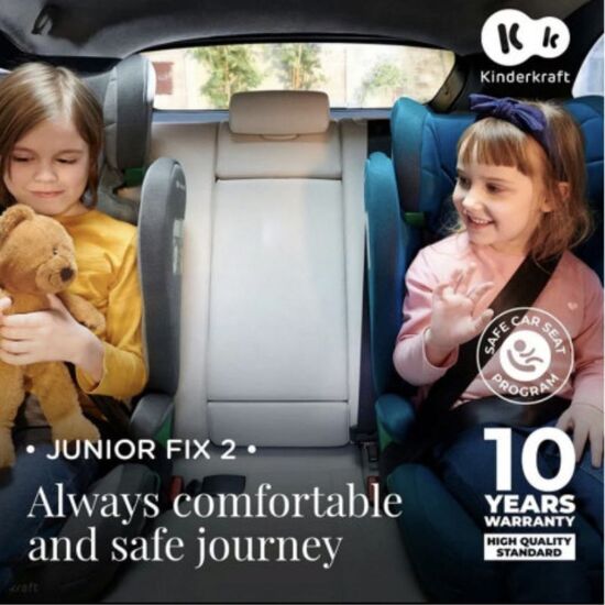 Scaun auto KINDERKRAFT Junior Fix2 I-Size gr. 2/3 (100-150 cm) gri, 12 image