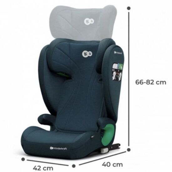 Scaun auto KINDERKRAFT Junior Fix2 I-Size gr. 2/3 (100-150 cm) gri, 14 image