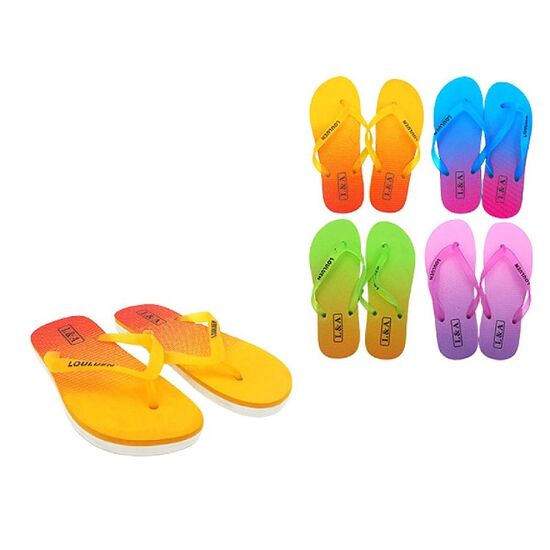 Papuci tip slapi "Neon spectru", De vara, Femei