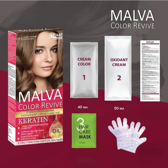 Краска-крем перманентная для волос ACME MALVA Color Revive 061, 105 мл, изображение 2