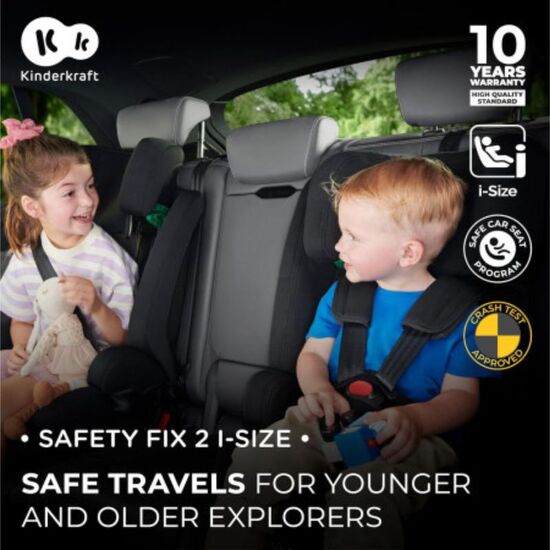 Scaun auto KINDERKRAFT Safety-Fix 2 I-Size (76-150 cm) negru, 10 image