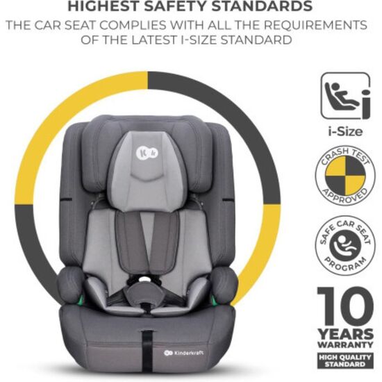 Scaun auto KINDERKRAFT Safety-Fix 2 I-Size (76-150 cm) negru, 5 image