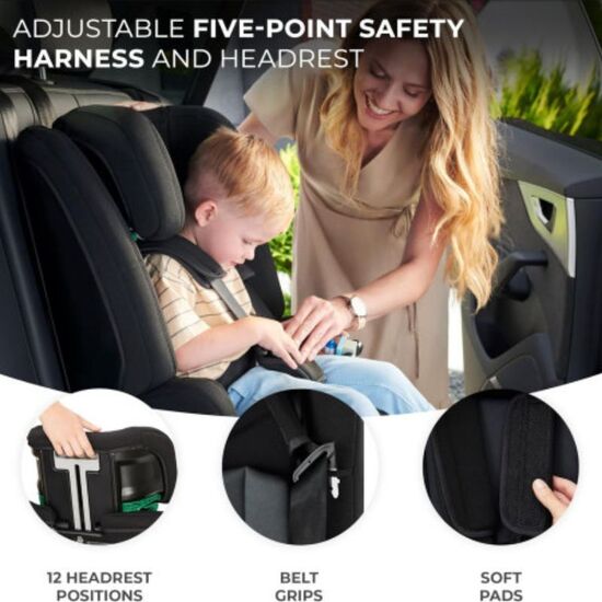 Scaun auto KINDERKRAFT Safety-Fix 2 I-Size (76-150 cm) negru, 9 image