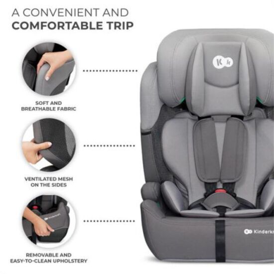 Scaun auto KINDERKRAFT Comfort Up 2 i-Size (76-150 cm) gri, 9 image