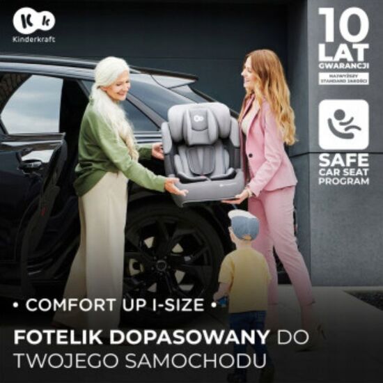 Scaun auto KINDERKRAFT Comfort Up 2 i-Size (76-150 cm) verde, 15 image