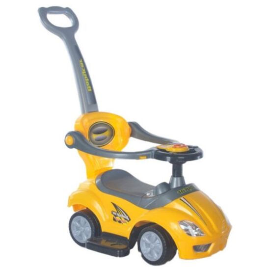 Masina cu maner 3 in 1 BABY MIX 45840 Mega Car galben