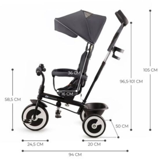 Трицикл KINDERKRAFT Aston серый, изображение 11