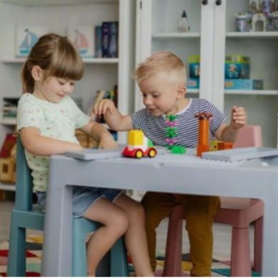 Столик и 2 стульчика TEGA BABY TI-011-179 Teggi Multifun Stone/Heather/Turquoise, изображение 3