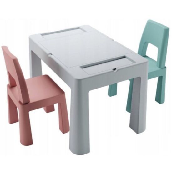 Столик и 2 стульчика TEGA BABY TI-011-174 "Teggi Multifun", серый/розовый/бирюзовый