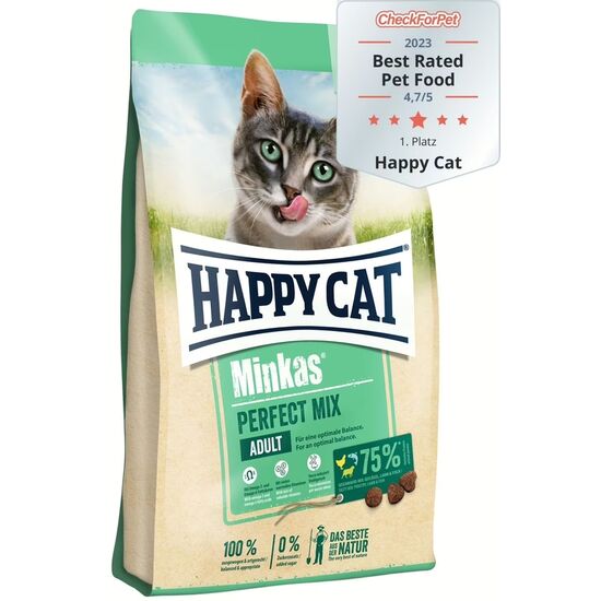 Hrana uscata Happy Cat Minkas Perfect Mix Geflugel, Fisch & Lamm, 10 kg