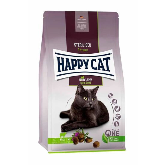 Hrana uscata Happy Cat Sterilised Weide-Lamm, 10 kg