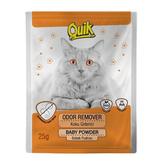 Дезодорант для кошачьего лотка QUIK Baby Powder, 25 гр