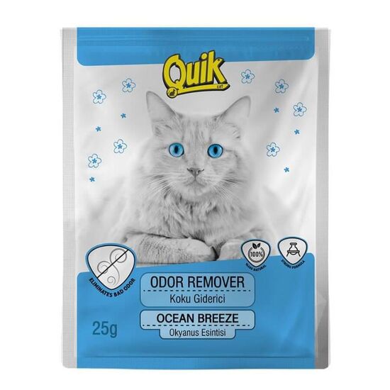 Дезодорант для кошачьего лотка QUIK, Морской бриз, 25 гр