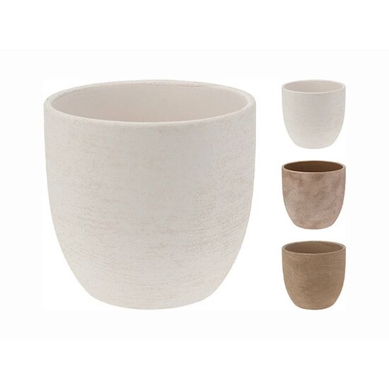 Ghiveci pentru flori, din ceramica, D13х12 cm, 3 culori