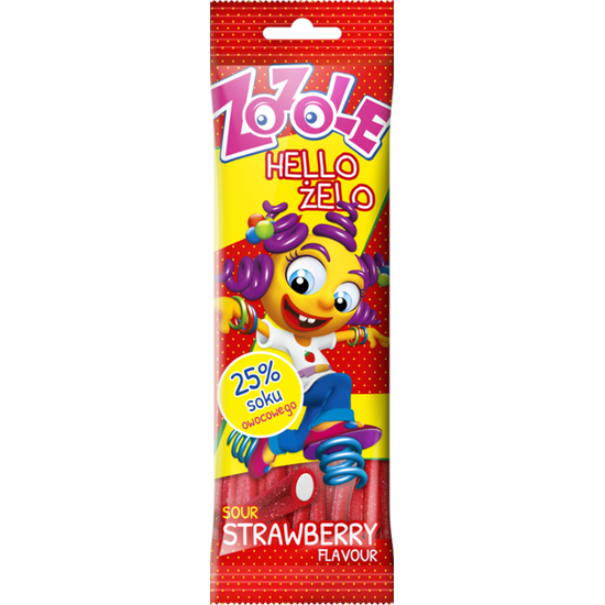 Bomboane jele MIESZKO Zozole Sour Strawberry, 75 g