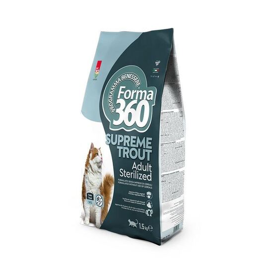 Hrana FORMA360, Fara cereale, Pastrav, Pentru pisici sterilizate, 1.5 kg