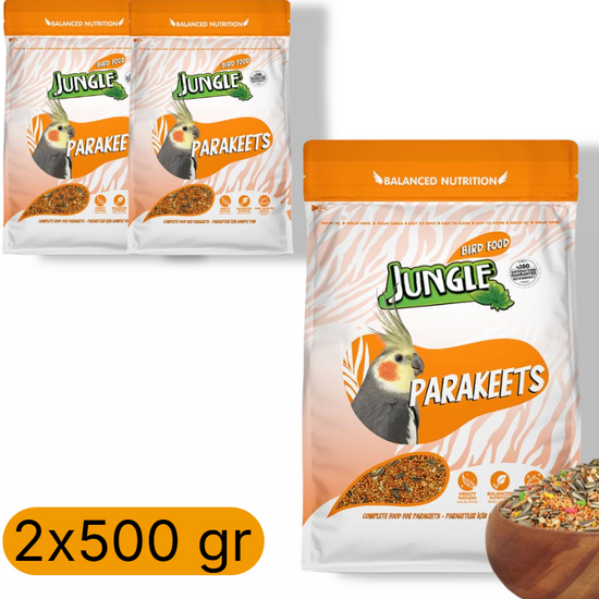 Набор корма JUNGLE, Полнорационный, Для малых и средних попугаев, 500 гр, 2 шт
