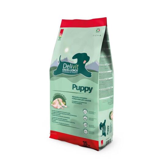 Hrana premium DELIVIT EXCELLENCE, Pui, orez, Pentru pui, 15 kg