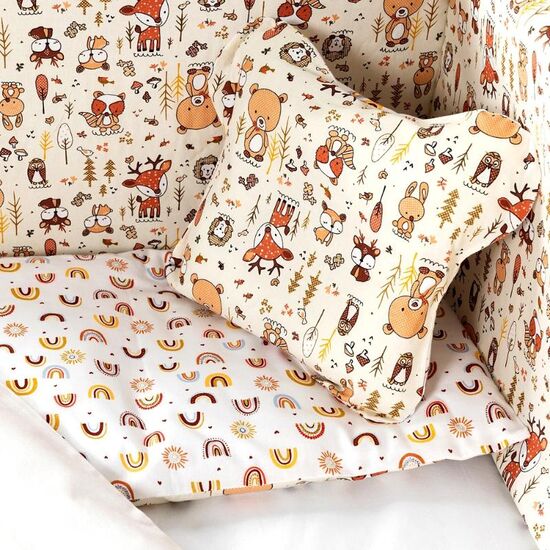 Set pentru patut PERNAMEA Baby+ Forrest, 8 piese, Bej, 4 image