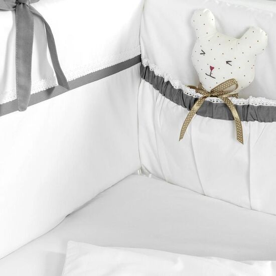 Set pentru patut PERNAMEA Elegance, 8 piese, Gri, 4 image