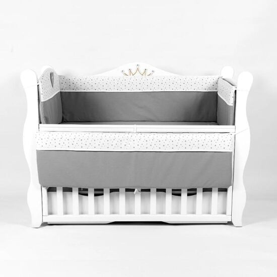 Protectii pentru patut PERNAMEA Confort Stele, 120x60 cm, Gri
