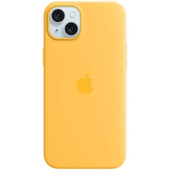 Чехол APPLE iPhone 15 Plus with MagSafe - Sunshine, модель A3124, силиконовый