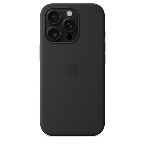 Husa pentru telefon Apple iPhone 16 Pro, Silicone Case with MagSafe, Black