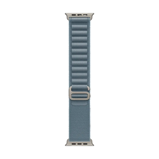 Ремешок Apple 49mm, Light Blue Alpine Loop, Large, Natural Titanium Finish