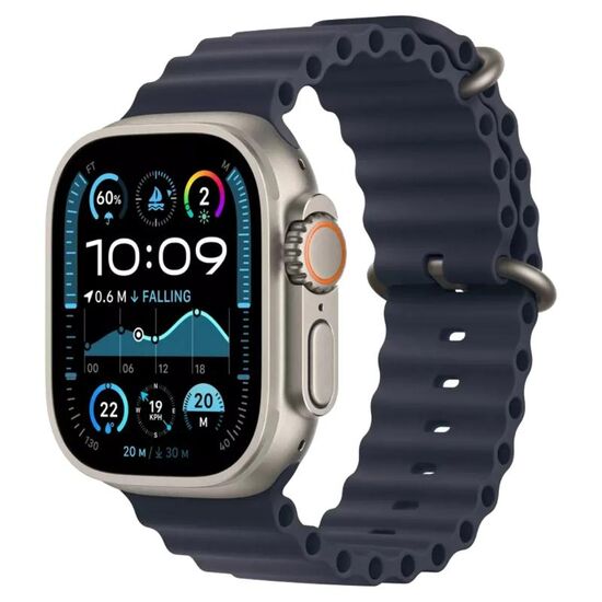 Ceas inteligent APPLE Watch Ultra 2, GPS + Cellular, 49mm, Titanium Navy Ocean Band, Model A2986